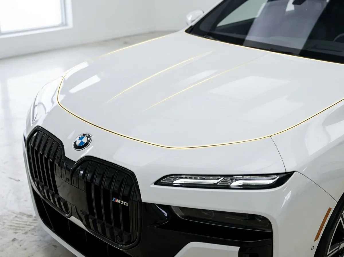 ฟิล์มใสกันรอยติดตั้งบนฝากระโปรงรถ BMW i7